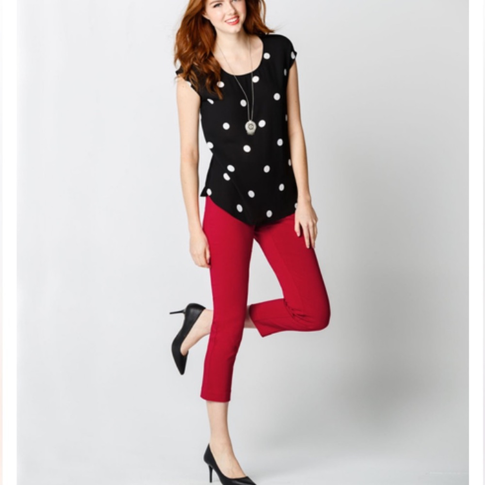 Ricki’s Red Micro-twill Crop Pants